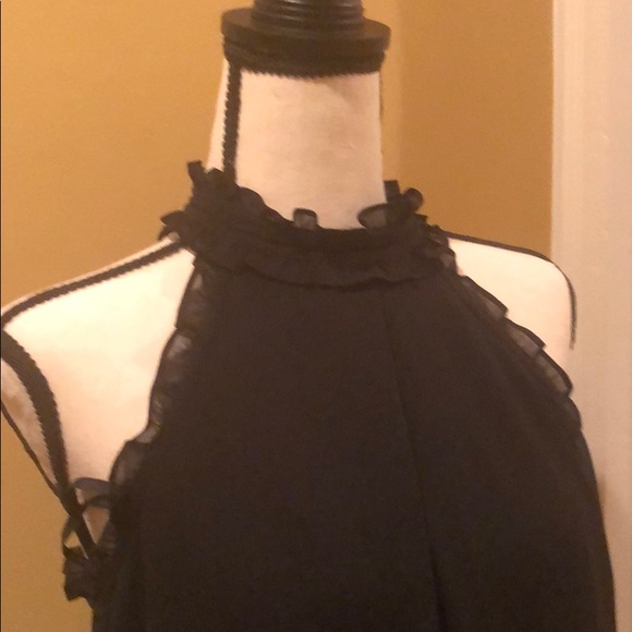 Cute BCBG Black halter dress. - Picture 3 of 7